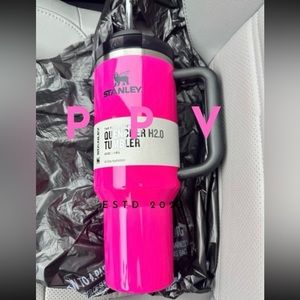 SOLD!! BRAND NEW Stanley 40oz Tumbler Electric Pink, Neon Collection IN HAND!